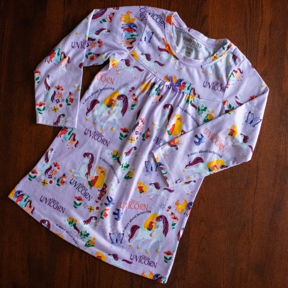Books To Bed Girls Uni the Unicorn Nightgown - Picture 1 of 7